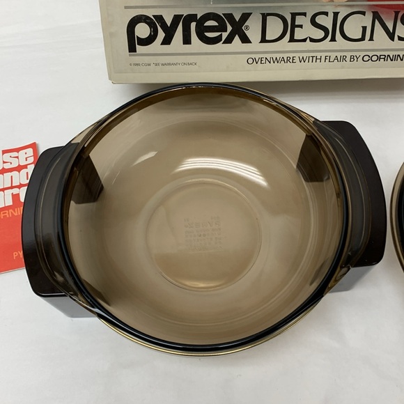 Vintage PYREX Designs Casserole Dish 2 Quart 6241-F With Cradle Party Server new - Picture 4 of 12